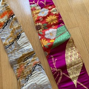 Beautiful contemporary one of a kind kimono belt.